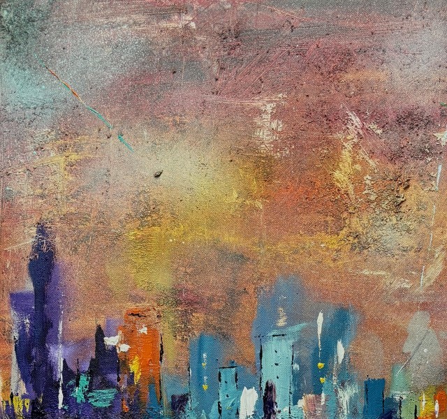 Izlozbeno-okno/Urban-Afterglow--originalna-abstraktna-slika-Annmarie-Prah