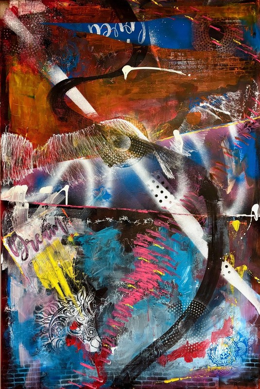 Electric Crossing – moderna abstraktna slika