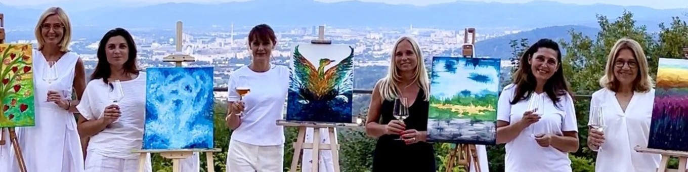 Art and wine z razgledom na Ljubljano