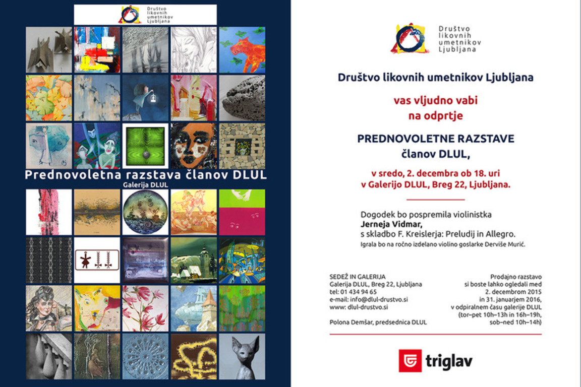 Prednovoletna razstava DLUL, Ljubljana 2015